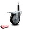 Service Caster 4'' Black Poly Swivel 3/4'' Expanding Stem Caster Total Lock Brake SCC-EXTTL20S414-PPUB-BLK-34 - alternate 3
